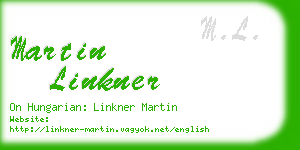 martin linkner business card